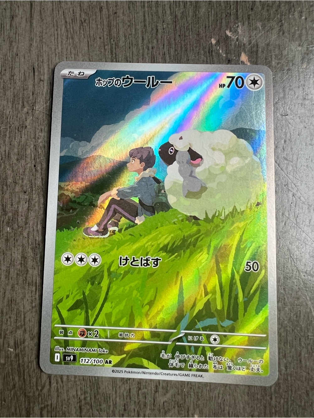 Pokemon Card Japanese Hop's Wooloo AR 112/100 SV9 Battle Partners Art Rare